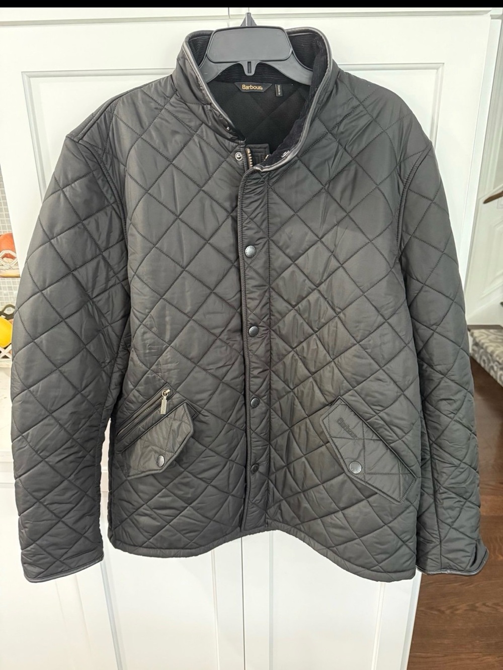 NEW Barbour XL Men’s Powell diamond quilted jacket Black